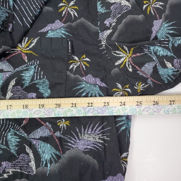 Molokai Surf Co Shirt Adult XXL Black Floral Print Mens Short Sleeve Hawaiian - Picture 5 of 6
